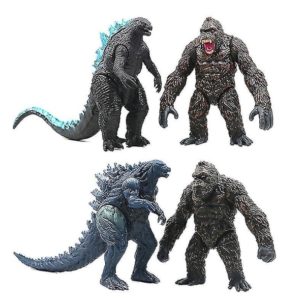 Anime Vs Kong Figurine Mecha King Of The Monsters Dinosaur Leddet Actionfigur Samleobjekt Modell Dukke Leker Z Db 12 16-17cm with bag