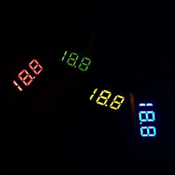 4 st. minivoltmeter, digital DC-voltmeter 0,28 tum, panel 0-100V DC 3 ...