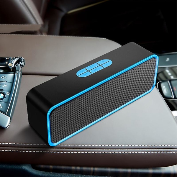 Trådlös högtalare stödjer Tf-kort Bluetooth-kompatibel 5.0 Abs stödjer Tf-kort Bluetooth-kompatibel högtalare för resor Jikaix Black