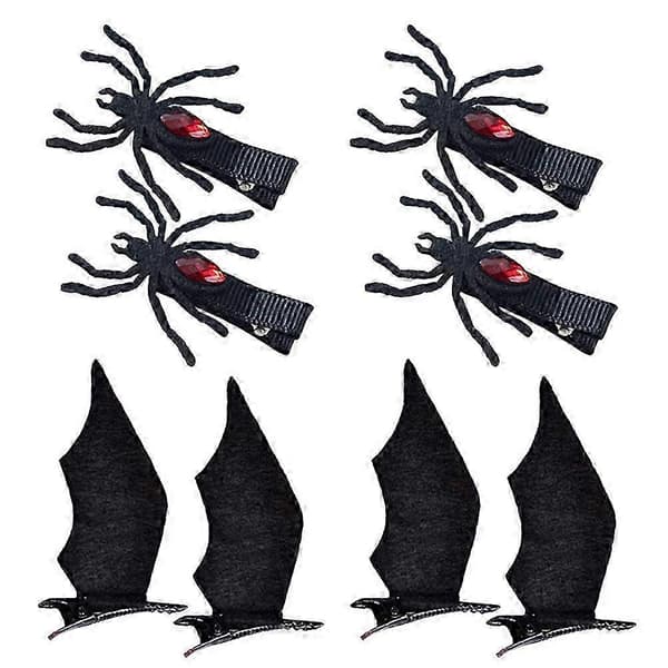 Halloween Hårspenner Små Hårspenner Barn Halloween Tilbehør 4Par[DB]
