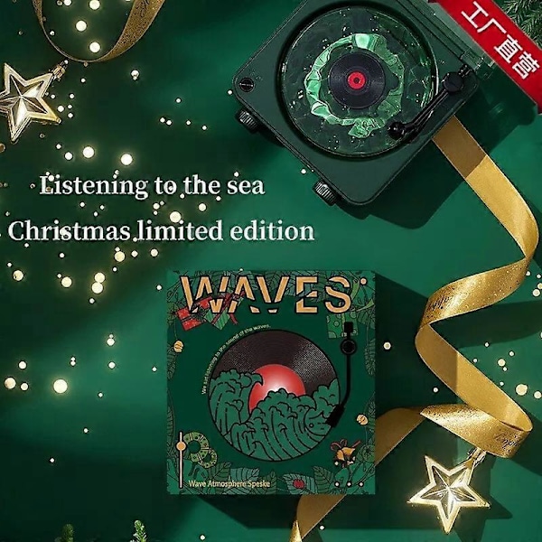 Lumena Lamp Skivspelare, Waves Vinyl Bluetooth-högtalare med 4 justerbara lägen {Db} greem