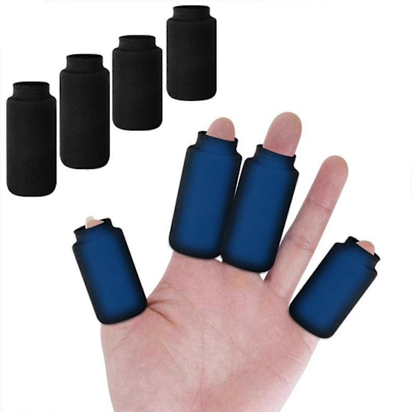 Finger Isærmer 4 Ispakker til Fingre, Tommelfingre & Tæer Varm Kold Terapi [Db] Black