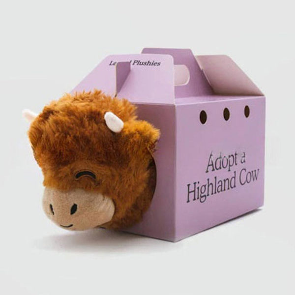 Adoptoi Ylämaan karjapehmolelu Söpö lehmän pehmolelu Pörröinen lehmän hahmolelu Lelut~au [DB] Highland yakcolor box 25CM