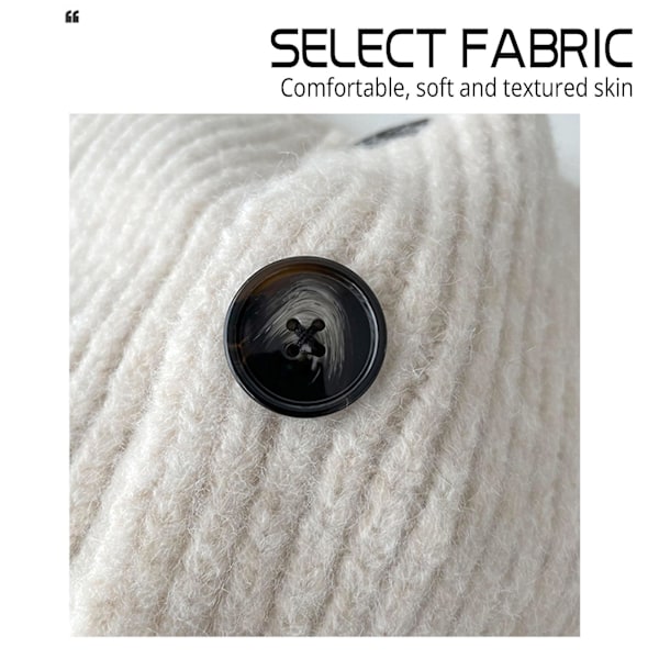 Dam Stickad Falsk Krage Höst Vinter Turtleneck Tröja Halsduk Tjock Elastisk Halsvakt Mode DB Black (with Wool)
