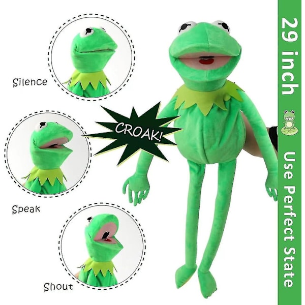 Kermit the Frog Handdocka, Grodplysch, Mupparna Show, Mjuk Groddocka Lämplig För Rollspel -grön, 24 Tum [DB] 29 Inchesset