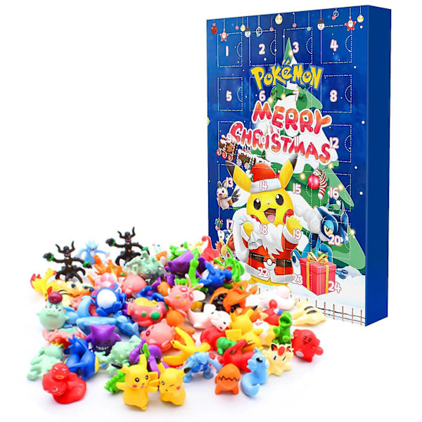 Adventskalender 2023, Adventskalender 2024, Julkalender Animefigurer Med Söta Karaktärer, 24 Stycken DB A