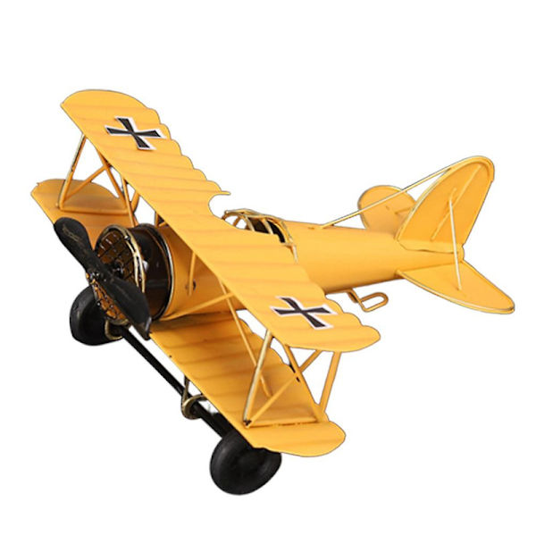 Vintage Iron Art Classic Fighter Aircraft Model Airplane Desktop Ornament Decor Db Red M