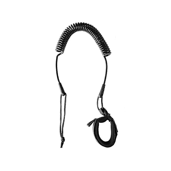 Windsurfing Surfbræt Paddle Board Leash Surfing Coiled Ankel Fod Ben Reb [DB] Black