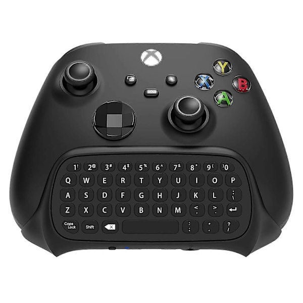 Tangentbord för Xbox Series X/s One/s/ Controller Gamepad, 2.4Ghz Mini Qwerty Tangentbord Gaming Chatpad med Audio/headset Jack [DB] BLACK