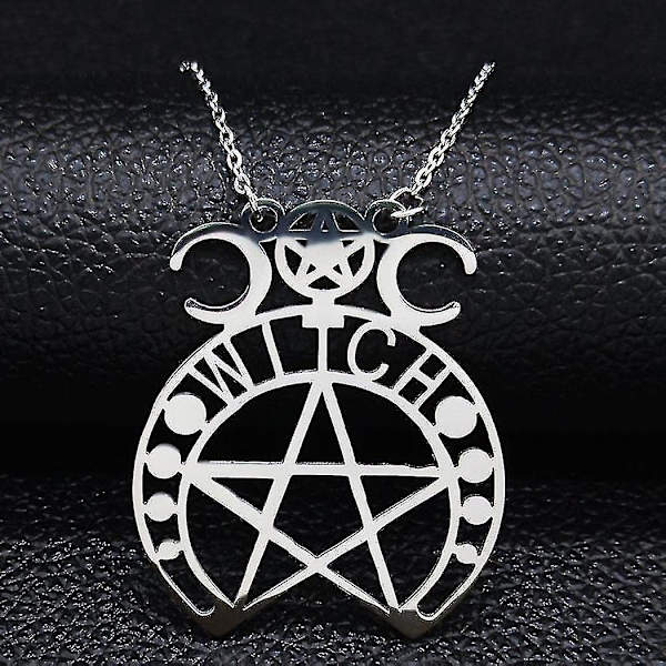 Syv Ærkeengle Amulet Rustfrit Stål Halskæder Mænd Segl af Salomon Talisman Halskæde Beskyttelse Smykker Krave Hombre_lldxm Db L 50cm O SR