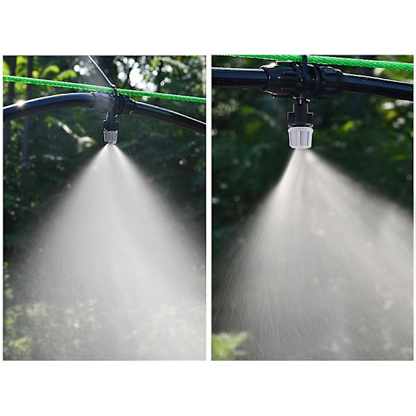 50x Spray Vand Tåge Misting Dyse Havearbejde Vand Kølesystem Drivhus Planter Spray Sprinkler [DB]