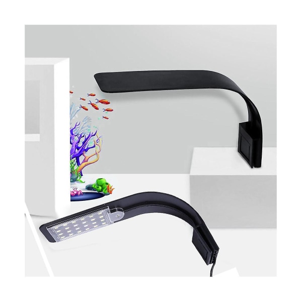 X5 Akvarieljus för fiskakvarium Planterat akvarium 10w LED-ljus för akvarium LED-belysning Anti-dimma C [DB] black