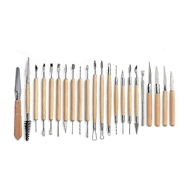 45 stk Polymer Clay Værktøjer Modellering Ler Skulptur Værktøjer Sæt Til Keramik Skulptur Træ Dotting Værktøjer DB 36PCS