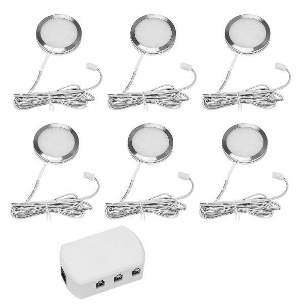 6 st 12v 2.5w LED-downlight för takbelysning i husvagn, bil, husbil 6000k Db