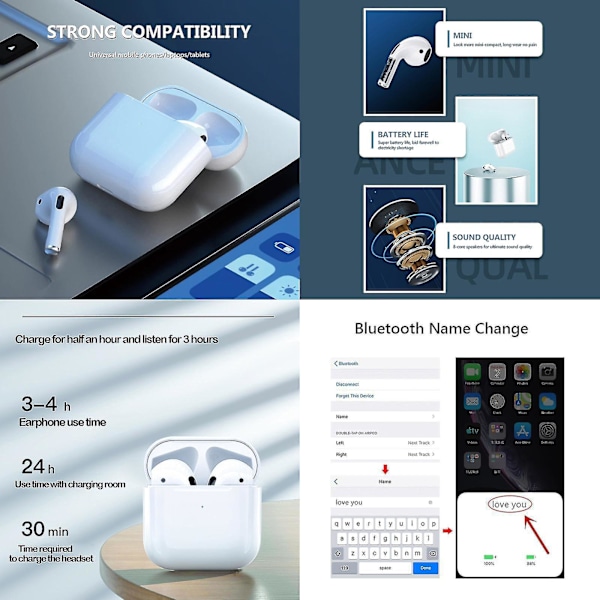 Tws Pro 5 Bluetooth 5.0 Trådløse Ørepropper Hodesett For Ios Android
