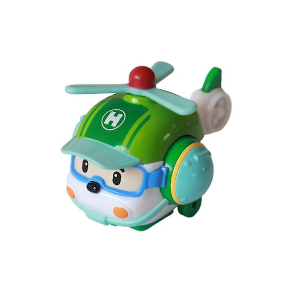 Poli Roy Haley Anime Modellbil, 3*1.5 tum Räddningsteam Robocar Barn Leksaker db Helicopter