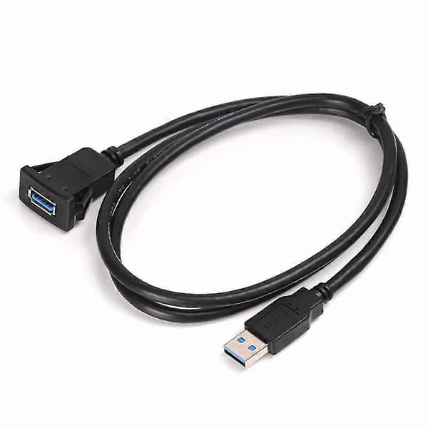 Usb Panel Flush Mount Kabel Usb 3.0 Forlænger Usb Mount, Dash Mount, Flush Mount, Panel Mount Kabel, Til Bil, Båd, Motorcykel (firkantet Singl [DB]