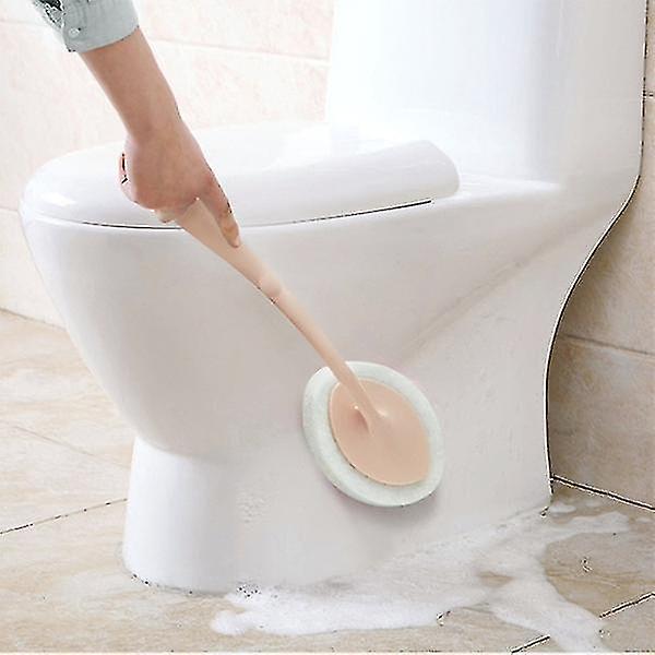 1kpl Kannettava wc-harja Monitoimisieni Pitkä kylpyammelattia Kotisiivous Kylpyhuoneen puhdistusharja-e [dB} pink