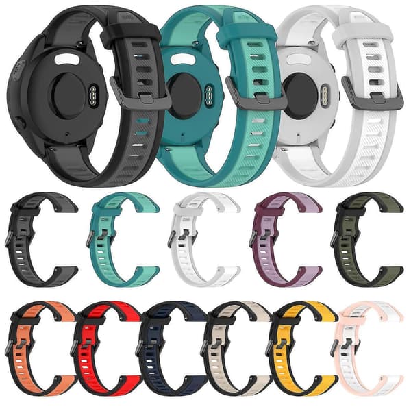 20 mm silikonerem til Garmin Bounce [DB] Grey Black