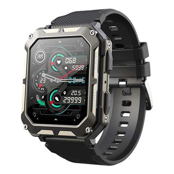 2024 Ny C20pro Smartwatch Hjertefrekvens Bluetooth Opkald Information Push Smart Armbånd Sportsur App Dafit {DB} Black
