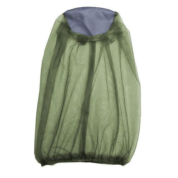 Udendørs fiskehat Anti Mosquito Insekt Hat Bug Mesh Hovednet Ansigtsbeskytter DB 1PC Green