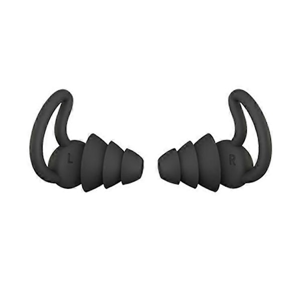 iMeBoBo Melunvaimennustulpat Nukkumiseen Kolmikerroksiset [db] Black