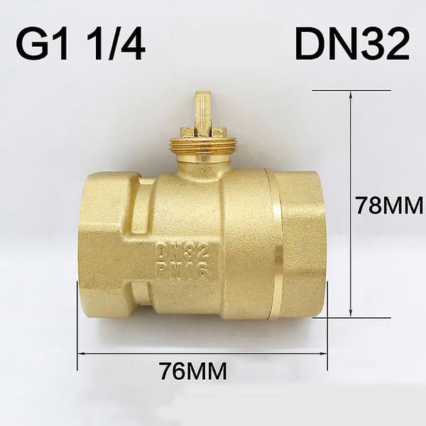 Dn32 2-vejs messingmotoriseret kugleventilhus med BSP-gevind [DB] DN32