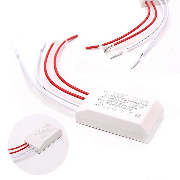 Elektronisk transformator AC 220V till 12V 20-60W Halogen Ljus Drivrutin Strömförsörjning [db]