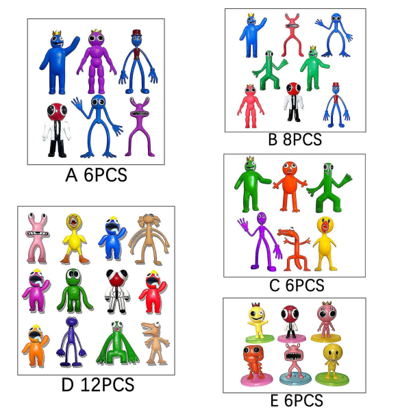 Rainbow Friends 6 Rainbow Friends Handgjorda Dockor M db D 12PCS