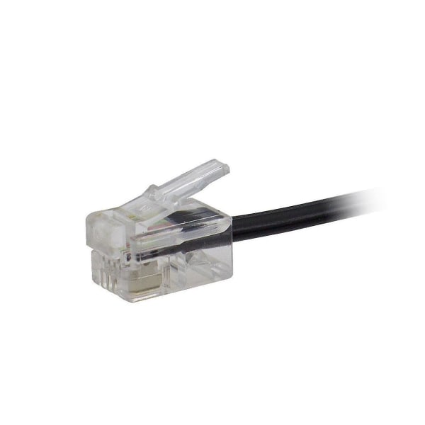 4 stk telefonledning detangler Rj9 4p4c 360 grader forlænget roterende anti-t-vinkel sort telefonledning fastnet kabel