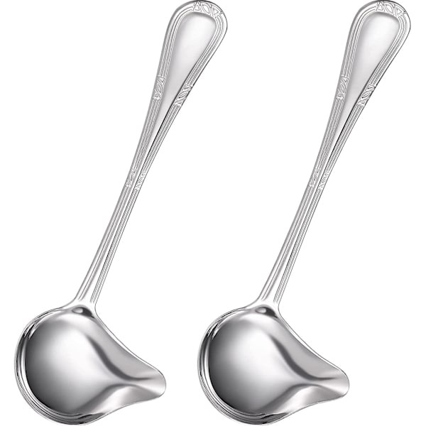 Liten Øse Saus Øse Dryppskje 18/10 Rustfritt Stål Sausskje Sausskje For Øsing Sauser Og Sauser (2 Stykker)