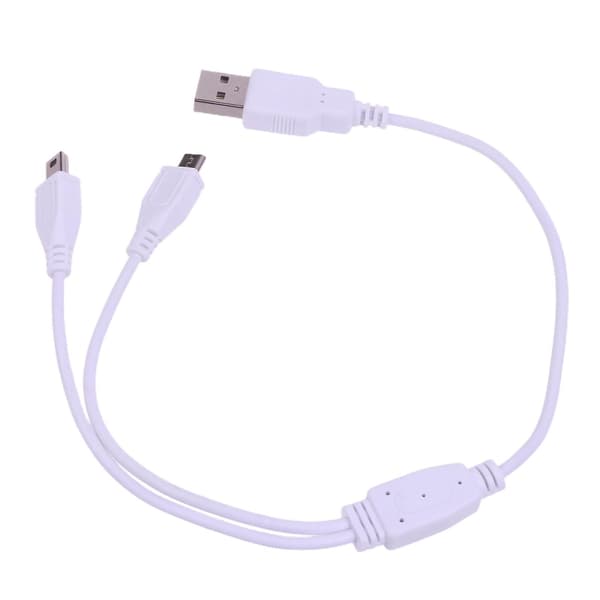 2 i 1 USB-kabel Micro USB Mini-USB til USB-kabel Rask lading for mobiltelefon [DB] 2m