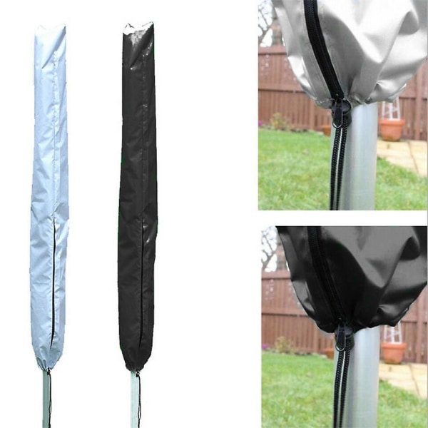 Vattentät och UV-beständig roterande torktumlare skyddande lock roterande torktumlare skyddande lock skydda utomhus torkställ silver 30*30*168cm