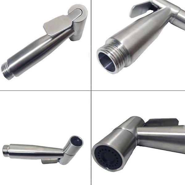 Bidet Toalett Spray 304 Rostfritt Stål Med T-adapter 1,5m Extra Slang Och Hållare Bidet Wc Handdusch (t-adapter)