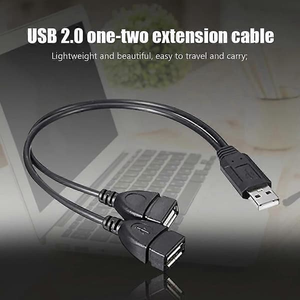 Y-kaapeli Kaksois-USB-portin jatkaja Hub Data Charger Power Split -sovitin [db]