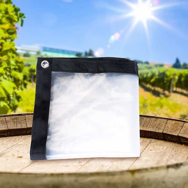 Regnbeständig presenning med öljetter Vattentät PE-växtöverdrag Isolering Transparent presenning Campingtillbehör Db 100*100cm