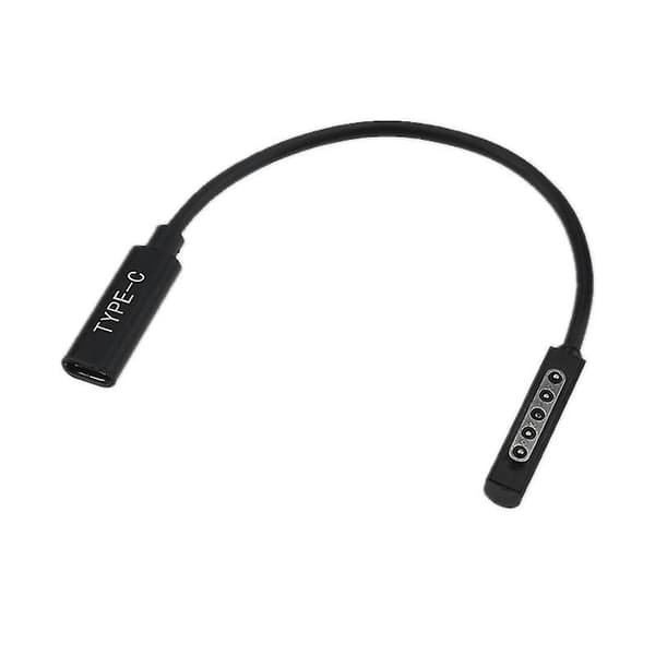Type C Latauskaapeli USB C naarisvirtalähde Adapteri Muunnin Microsoft Surface Pro 1/2 [DB] black