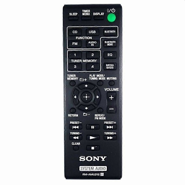 Ny Original RM-AMU212 Fjärrkontroll För Sony System Audio CMT-X3CD HCD-SBT20 [DB]