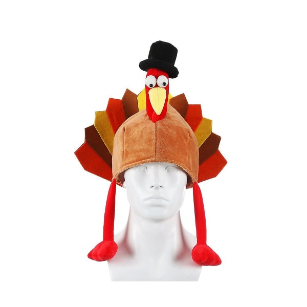 Festivallue Levende farger Myk dekorativ karnevalstemafest Stekt kalkunhatt Thanksgiving-hatt