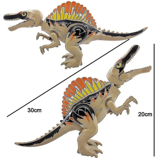 Spinosaurus Dinosaur Barnas småpartikkelmonterte byggeklossleke Db