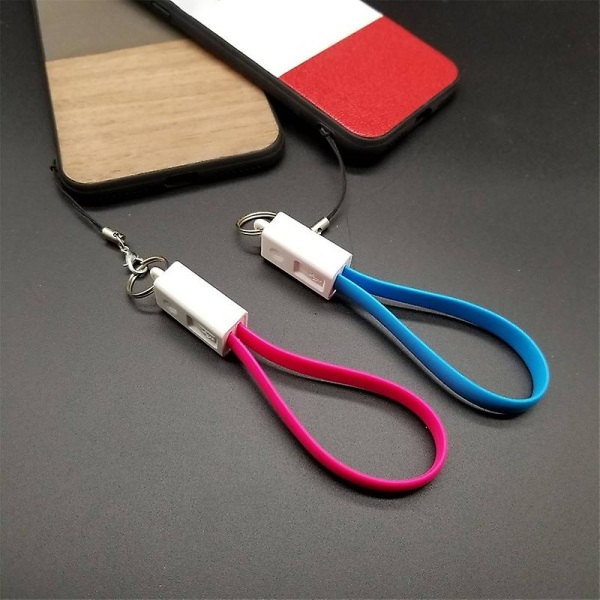 Laddarkabel Säker Snabbladdning Bärbar 8-stifts Micro USB Type-c multifunktionell datasladd för Ios Jikaix Blue Plug for iPhone