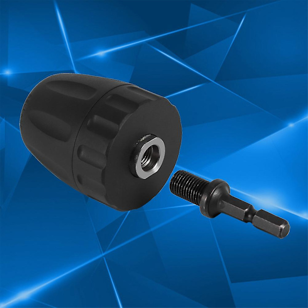 0,8-10 mm nyckellös borrchuck 3/8 - 24UNF gänga snabbchuck borrhållare med SDS-Plus 1/4 [DB] black