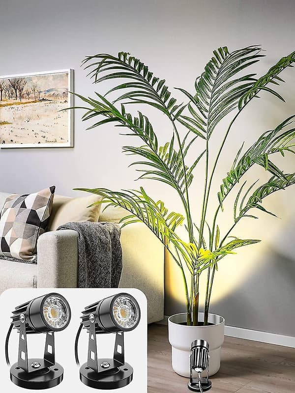 Led Spot Lights 5w Up Lights Indendørs Spotlight Lampe Til Planter, 3 Farvetemperatur Tilstande Landskab Up Light A [DB] 2 Pack