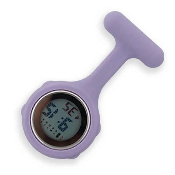 Digitalt Sygeplejeur Silikone Gave zakhorloge enfermero accesorio FOB Lommeure læge medicinsk verpleeg horloge Sygepleje [Db] lila