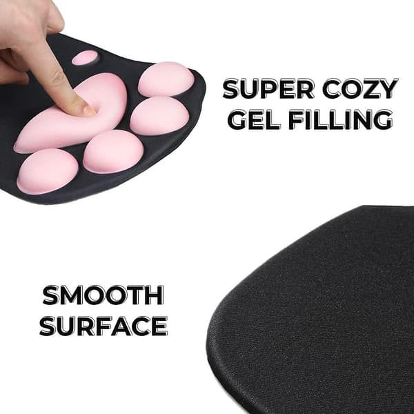 Søt Musematte med Håndleddsstøtte, Kattepote Musematte for Datamaskin Sklisikker Gaming Musematte Glatt Ergonomisk Musematte med Håndleddsstøtte, B [DB]