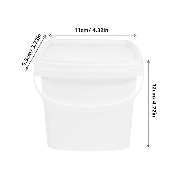 Plastspann med handtag för trädgårdsbruk 1L Vit Robust Vattenbehållare[DB]