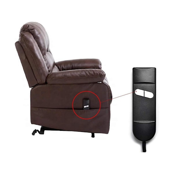 Fjärrkontroll för lyftstol, 5 stift 2 knappar Power Recliner fjärrkontroll för Okin Limoss Pride - Straigh db Black