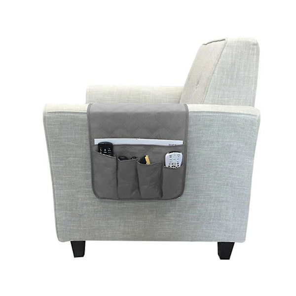 Sofa Armrest Lomme Sete Hengepose Kreativ Oppbevaringspose Avis Fjernkontroll Diverse Pose [DB] Grey