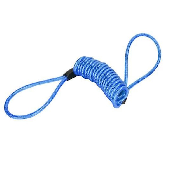 Påminnelse Kabel för Skivbromslås 120CM Infällbar Ståltråd Ljus Färg Motorcykel Mountainbike Stöldskydd Säkerhet Skivbromslås Varningsrep db blue