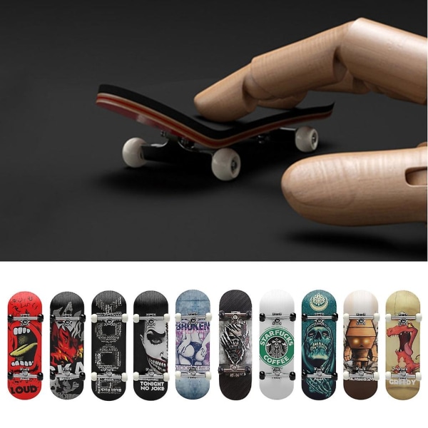 Fingerboard Finger Skateboards för barn Mini Finger Boards med träbräda db Style 6